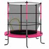 vidaXL Set Trampolino con Rete di Sicurezza Rotondo 140x160 cm Rosa