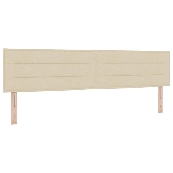 vidaXL Testiera con testiera Crema 200 cm Pelle Sintetica
