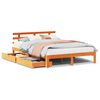 vidaXL Giroletto Cassetti Marrone Cera 120x190 cm Legno Massello Pino