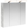 vidaXL Mobiletto per specchio da bagno Grigio cemento