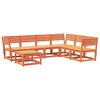 vidaXL Set Salotto da Giardino 7 pz Marrone Cera Legno Massello Pino