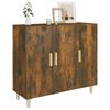 vidaXL Credenza Rovere Fumo 90x34x80 cm in Legno Multistrato