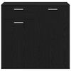 vidaXL Credenza Rovere Nero 80x36x75 cm in Legno Multistrato