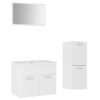 vidaXL Set Mobili da Bagno Bianco in Legno Multistrato
