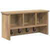 vidaXL Appendiabiti a muro A parete Rovere artigianale 50 x 16 x 26 cm