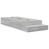 vidaXL Struttura letto con contenitore con porta Grigio Sonoma 90 cm