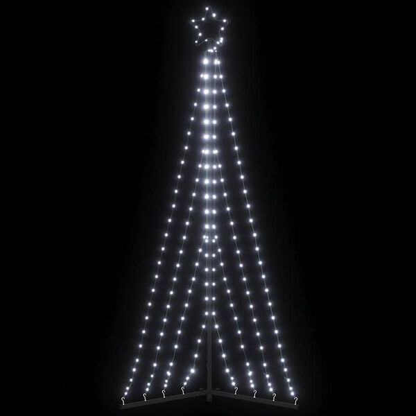 vidaXL Albero di Natale a LED 339 LED Bianco Freddo 182 cm