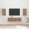 vidaXL Set mobile TV 4 pcs Rovere artigianale Legno multistrato