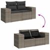 vidaXL Set Divano da Giardino 6 pz con Cuscini Grigio in Polyrattan