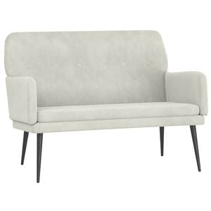 vidaXL Panca Crema 108x79x79 cm in Velluto