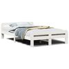 vidaXL Letto senza Materasso Bianco 135x190 cm Legno Massello di Pino