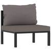 vidaXL Divano Modulare Centrale con Cuscino in Polyrattan Antracite