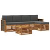 vidaXL Set di divani da esterno 6 pz Naturale e Antracite