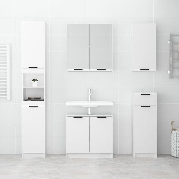 vidaXL Mobile da Bagno a Parete Bianco 32x20x67 cm