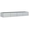 vidaXL Letto Rialzato Giardino 320x80x45 cm in Acciaio Zincato Argento