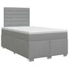 vidaXL Letto box spring con materasso Grigio Chiaro 120 x 190 cm
