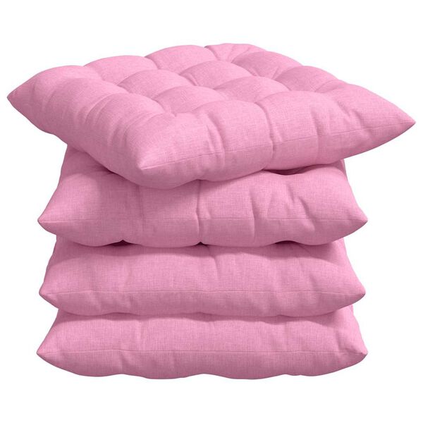 vidaXL Cuscini per Seduta 2 pcs Rosa 40 x 40 x 6 cm Tessuto
