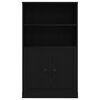vidaXL Highboard Rovere Nero 60 x 35.5 x 103.5 cm Legno multistrato