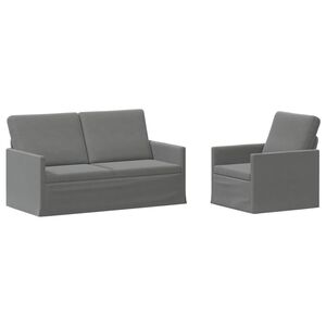 vidaXL Set di divani 2 pcs Grigio Scuro Velluto (V)