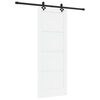 vidaXL Porta scorrevole 78 x 202 cm Legno ingegnerizzato Bianco e Nero