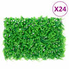 vidaXL Recinzione Foglie Felce Artificiali 24 pz Verde 40x60 cm