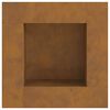 vidaXL Focolare Marrone 80 x 80 x 40 cm acciaio corten
