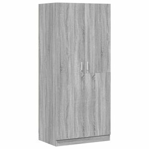 vidaXL Armadio Grigio Sonoma 80x52x180 cm in Legno Multistrato