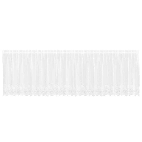 vidaXL Tenda in Pizzo con tende Bianco 100 x 500 cm Poliestere