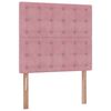 vidaXL Struttura Letto Pouf con Materassi Rosa 90x190 cm in Velluto