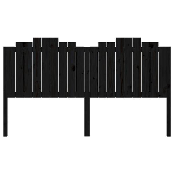 vidaXL Testiera per Letto Nera 186x4x100 cm in Legno Massello di Pino