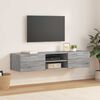 vidaXL Armadio in Legno con cassetto Grigio Sonoma 150 x 39 x 30 cm