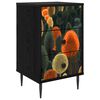 vidaXL Armadio da Notte ZAANDAM Rovere Nero 36 x 33 x 61 cm
