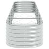vidaXL Letto Rialzato Giardino 400x80x44 cm in Acciaio Zincato Argento