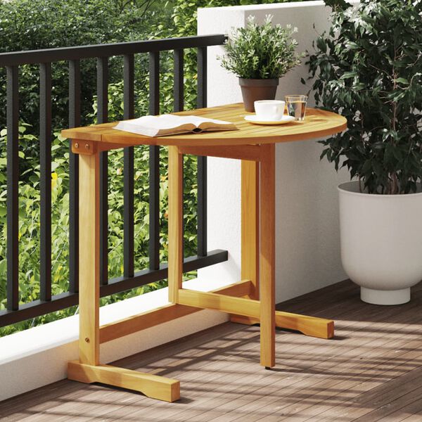 vidaXL Tavolo da Balcone Pieghevole 90x60x72 cm Legno Massello Acacia