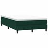 vidaXL Giroletto a Molle senza Materasso Verde Scuro 120x210cm Velluto