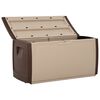 vidaXL Baule Beige e Marrone 122x56x63 cm