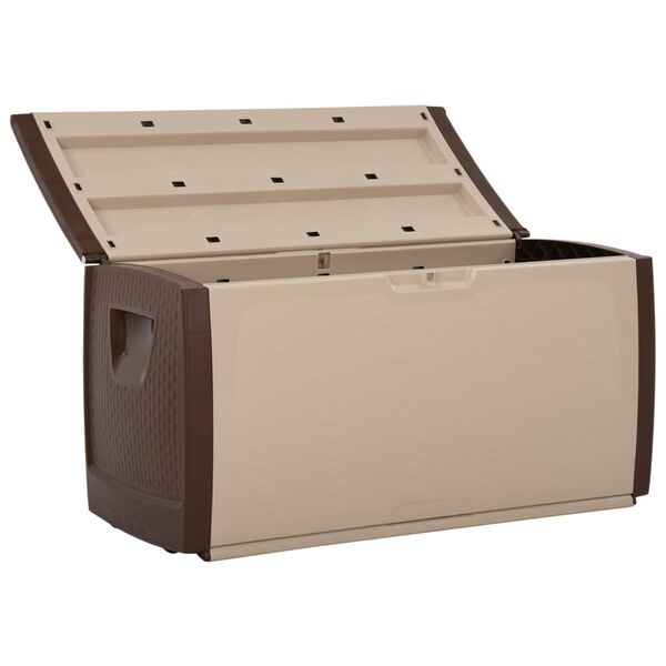 vidaXL Baule Beige e Marrone 122x56x63 cm