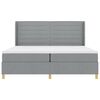 vidaXL Letto a molle con materasso Grigio chiaro 200 x 200 cm Tessuto