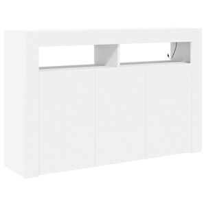 vidaXL Credenza Bianco 116 x 30 x 75 cm Legno multistrato