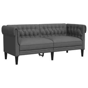 vidaXL Divano Grigio scuro 182,5 x 74,5 x 74,5 cm Poliestere