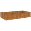 vidaXL Fioriera Rialzata da Giardino 195x100x36 cm in Acciaio Corten