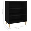 vidaXL Credenza Nera 57x35x70 cm in Legno Multistrato