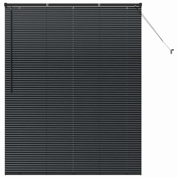 vidaXL Tenda per Finestra con tende Nero Alluminio