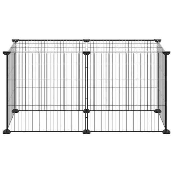 vidaXL Gabbia per Animali Domestici 8 Pannelli Nero 35x35 cm Acciaio