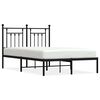 vidaXL Giroletto con Testiera in Metallo Nero 135x190 cm