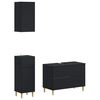vidaXL Set di armadietti da bagno in 3 pezzi ARNHEM Nero