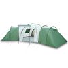 vidaXL Tenda da Campeggio a Cupola per 12 Persone Verde Impermeabile