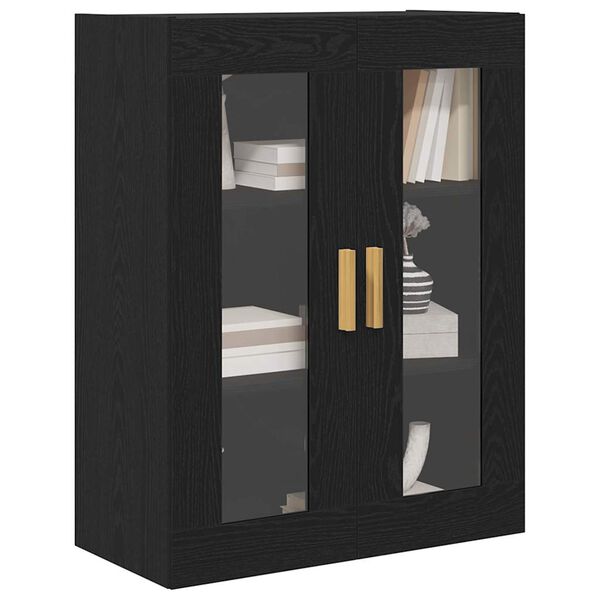 vidaXL Armadietto a muro Rovere Nero 69,5 x 34 x 90 cm
