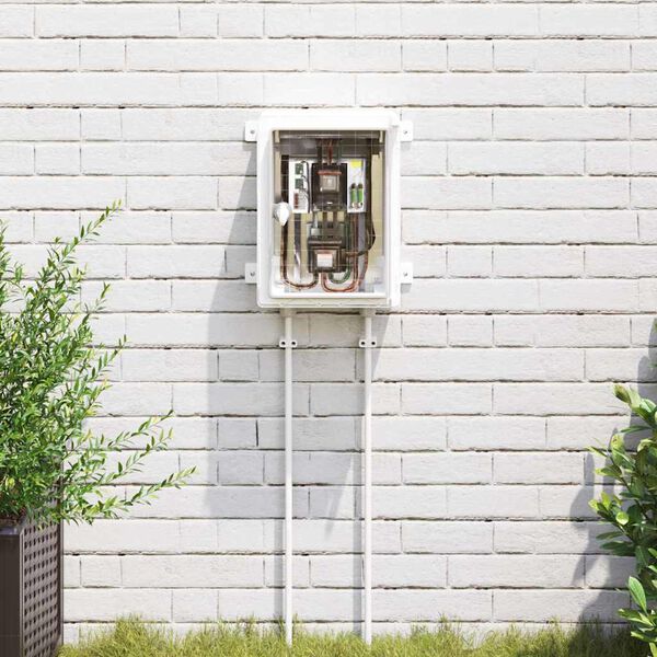 vidaXL Armadio di Controllo Grigio 32 x 15 x 35 cm Plastica ABS