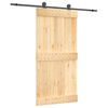 vidaXL Porta scorrevole Naturale e Nero 100 x 210 cm